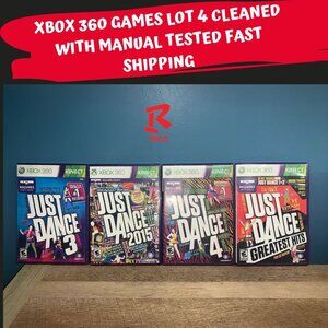 XBOX 360 GAMES LOT 4 CLEANED WITH MANUAL TESTED‎ FAST SHIPPING (VG5)